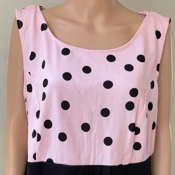 NWT Pink Polka Dot Dress Size: 18W - Picture 3 of 7